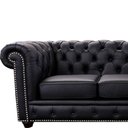 Ver imagem 4 de Sofá Maísa 3 Lugares 235cm Preto Couro Conforto para Sala de Estar Moderna Sallar Home