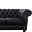 Ver imagem 3 de Sofá Maísa 3 Lugares 235cm Preto Couro Conforto para Sala de Estar Moderna Sallar Home
