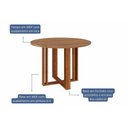 Ver imagem 3 de Conjunto: Mesa Sala Jantar Flora Tampo Madeirado C/ Vidro 109cm e 4 Cadeiras Paola Cinamomo/off