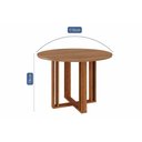 Ver imagem 4 de Conjunto: Mesa Sala Jantar Flora Tampo Madeirado C/ Vidro 109cm e 4 Cadeiras Paola Cinamomo/off