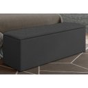 Ver imagem 3 de Cabeceira com Calçadeira Baú Para Colchão Box de 160 cm Paris - JS Móveis - Suede Amassado Cinza