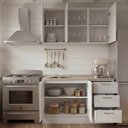 Ver imagem 2 de Cozinha Planejada 2 Peças com Tampo Marselha CabeCasa MadeiraOriginals Branco