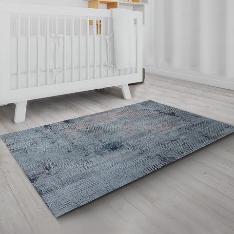 Tapete Istambul Sala Quarto 300x400 Tecido Relevo Decorativo Cor Cinza