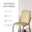 Ver imagem 7 de Kit 6 Cadeiras para Sala de Jantar Malibu Bege/Creme/Marrom