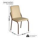 Ver imagem 3 de Kit 6 Cadeiras para Sala de Jantar Malibu Bege/Creme/Marrom