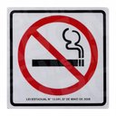 Ver imagem 1 de Placa de Alumínio Auto-Adesiva 15x15cm Não Fume - 120 AB - SINALIZE PLACA ALUM.15X15 NAO FUME - LEI