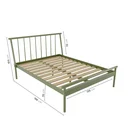 Ver imagem 2 de Cama Casal em Aço Begônia CabeCasa MadeiraOriginals Verde/Musgo