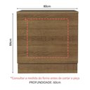 Ver imagem 7 de Balcão para Forno de Embutir 80 X 60 Cm com Tampo Rustic Glamy, Stella Madesa Rustic