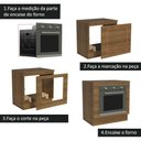 Ver mais imagens de Balcão para Forno de Embutir 80 X 60 Cm com Tampo Rustic Glamy, Stella Madesa Rustic