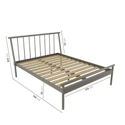 Cama Casal em Aço Begônia CabeCasa MadeiraMadeira - 2