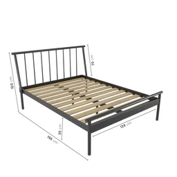 Cama Casal em Aço Begônia CabeCasa MadeiraMadeira - 2