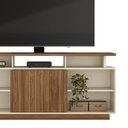 Ver imagem 3 de Rack Bancada para Tv até 65" Salvador 160cm Pérola Metaliz/amêndoa- Mabe Magazine