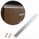 Ver imagem 2 de Kit 6 Puxador Perfil de Aluminínio Anodizado para Móveis MDF/ MDP 15mm 38,2cm