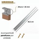 Ver imagem 5 de Kit 6 Puxador Perfil de Aluminínio Anodizado para Móveis MDF/ MDP 15mm 38,2cm