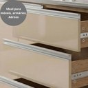 Ver imagem 4 de Kit 6 Puxador Perfil de Aluminínio Anodizado para Móveis MDF/ MDP 15mm 38,2cm