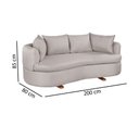 Ver imagem 3 de Sofa 4 Lugares Veludo M-204 2m Living Estofados Martins