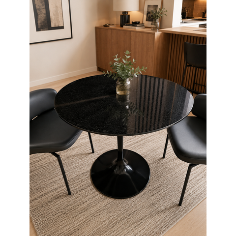 Mesa de Jantar Saarinen Redonda 70cm - Mármore São Gabriel