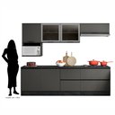 Ver imagem 5 de Cozinha Modulada Completa 7 Peças 7 Portas 4 Gavetas com Balcão para Cooktop Etna