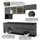 Ver imagem 6 de Cozinha Completa Modulada 7 Peças com Nicho para Micro-Ondas e Balcão 4 Gavetas com Tampo Etna Grafite