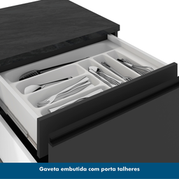 Cozinha Modulada Completa 7 Peças 7 Portas 4 Gavetas com Balcão para Cooktop Etna  - 9