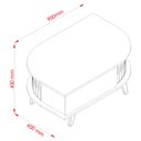 Ver imagem 6 de Rack Bancada e Painel para Tv Cronos com Mesa de Centro Indianápolis Calacata Off White – Madetec