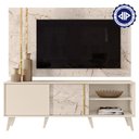 Ver imagem 2 de Rack Bancada e Painel para Tv Cronos com Mesa de Centro Indianápolis Calacata Off White – Madetec