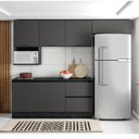 Ver imagem 1 de Cozinha Modulada Completa 6 Peças 6 Portas 3 Gavetas com Nicho Micro-Ondas Etna 
