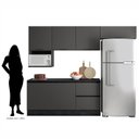 Ver imagem 5 de Cozinha Modulada Completa 6 Peças 6 Portas 3 Gavetas com Nicho Micro-Ondas Etna 