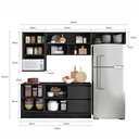 Ver imagem 4 de Cozinha Modulada Completa 6 Peças 6 Portas 3 Gavetas com Nicho Micro-Ondas Etna 