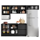 Ver imagem 5 de Cozinha Modulada Completa 6 Peças 6 Portas 3 Gavetas com Portas Vidro Fumê Etna 