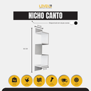 Ver imagem 6 de Prateleira Nicho de Canto 20x20x86 Livros Decoração - Branco