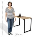 Ver imagem 6 de Conjunto Mesa de Cozinha Prattica Industrial 120cm com 2 Banquetas F02 Nature/Preto - Mpozenato