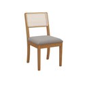 Ver imagem 6 de Conjunto Mesa de Jantar Elma e 4 Cadeiras com Telinha Lola em Madeira Maciça Cinza/Bege
