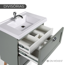 Ver imagem 3 de Gabinete para Banheiro com Cuba 60cm Retro Mdf Verde Milano - On Móveis