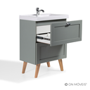 Ver imagem 5 de Gabinete para Banheiro com Cuba 60cm Retro Mdf Verde Milano - On Móveis