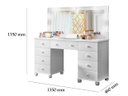 Ver imagem 5 de Penteadeira Camarim Glamourosa com Espelho + Luz Led e 9 Gavetas funcionais Potente:branco