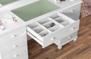 Ver imagem 2 de Penteadeira Camarim Glamourosa com Espelho + Luz Led e 9 Gavetas funcionais Potente:branco