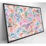 Quadro Selos de Viagens em Passaporte Medidas 90x60 Cm Impressão Adesivo Fotográfico - 5