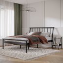 Ver imagem 1 de Cama Queen em Aço Begônia CabeCasa MadeiraOriginals Preto/Fosco