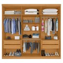 Ver imagem 2 de Guarda Roupa Casal Evidence Plus 6 Portas 4 Gavetas Cinamomo Fosco - Zanzini