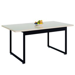Mesa de Jantar para 6 Lugares 120x80 para Cozinha Sala de Jantar com Pés de Ferro e Tampo Mdf:off Wh - 2