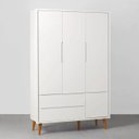 Ver imagem 5 de Kit Quarto Infantil Theo com Pés Retrô Mel - Berço + Cômoda 6 Gavetas + Guarda-roupa 3 Portas + Polt