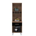 Ver imagem 2 de Paneleiro Torre Quente Armário de Cozinha Vic 04 Portas 01 Gaveta Savana Preto - Desk Design