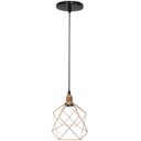 Ver imagem 1 de Pendente Aramado Cálice Luminária Lustre Luxo Teto Retrô Vintage Cobre Rose Gold Industrial