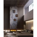 Ver imagem 2 de Lustre Pendente Para Sala Pé direito Duplo Quatro Brisa Preto