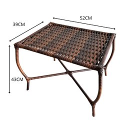 Kit 2 Cadeiras com Mesa Centro Area Externa Varanda Jardim Cor Amêndoa - 9
