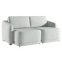 Ver imagem 6 de Sofá Cama Modulado Retrátil e Reclinável Decorativo Varsóvia 196cm Veludo Cinza G33 - Gran Belo