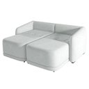 Ver imagem 5 de Sofá Cama Modulado Retrátil e Reclinável Decorativo Varsóvia 196cm Veludo Cinza G33 - Gran Belo