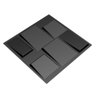KIT 40 Placas 3D PVC Preto Decoração Revestimento de Parede e Teto (10m²) - RUBIK - 5