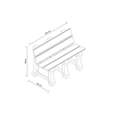 Ver imagem 6 de Banco de Jardim Madeira Plástica 1,50 M:cinza Escuro/kit Inox 304